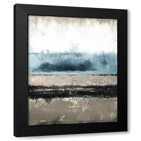 Dark Rain Black Modern Wood Framed Art Print by Pinto, Patricia
