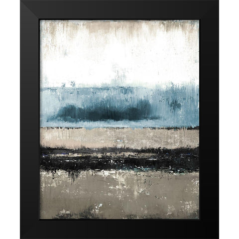 Dark Rain Black Modern Wood Framed Art Print by Pinto, Patricia