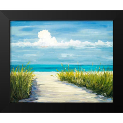 Beach Scene I Black Modern Wood Framed Art Print by DeRice, Julie