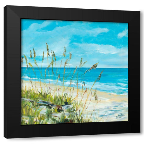 Seaside Square II Black Modern Wood Framed Art Print by DeRice, Julie