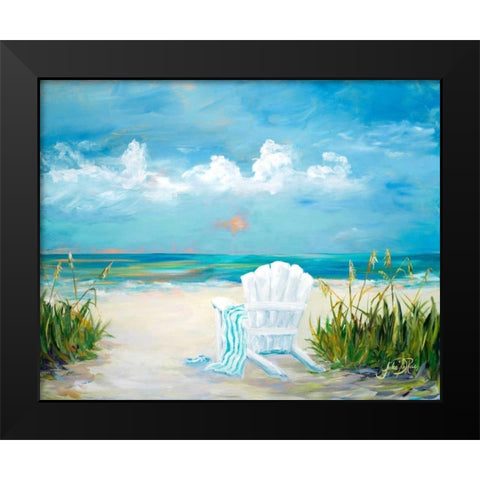 Beach Scene II Black Modern Wood Framed Art Print by DeRice, Julie