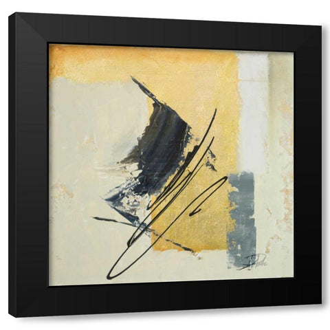 The Sign of Gold II Black Modern Wood Framed Art Print by Pinto, Patricia