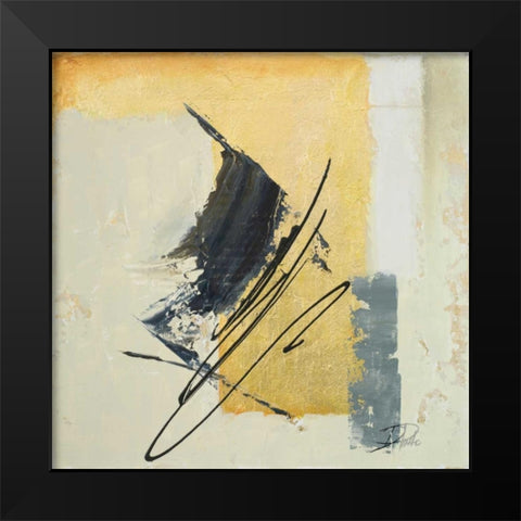 The Sign of Gold II Black Modern Wood Framed Art Print by Pinto, Patricia