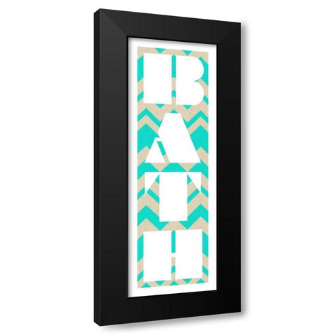 Bathing in Chevron Black Modern Wood Framed Art Print with Double Matting by Studio, Sd Graphics