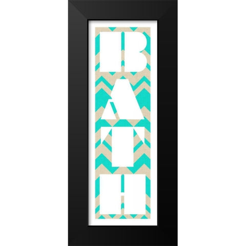 Bathing in Chevron Black Modern Wood Framed Art Print by Studio, Sd Graphics