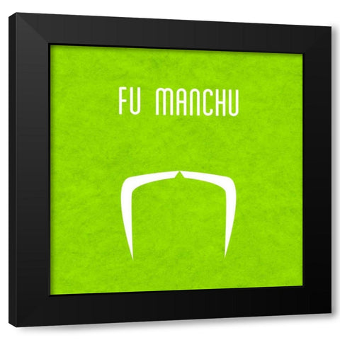 Fu Manchu Black Modern Wood Framed Art Print with Double Matting by Studio, Sd Graphics