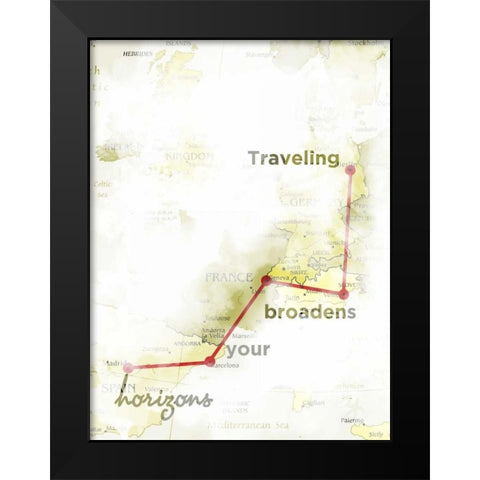 Broaden Horizons Black Modern Wood Framed Art Print by Studio, Sd Graphics