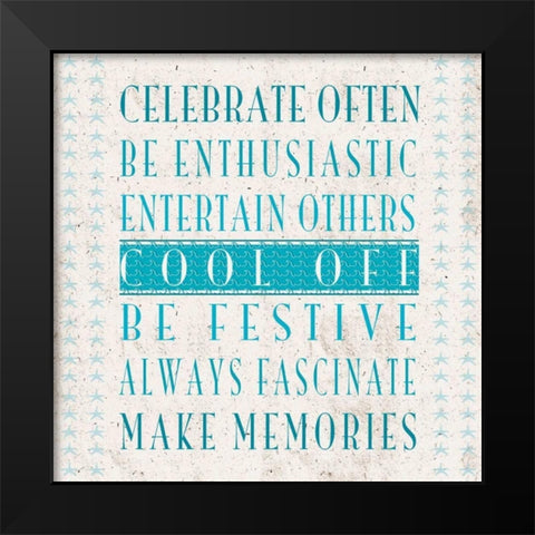 Cool Off Black Modern Wood Framed Art Print by Studio, Sd Graphics