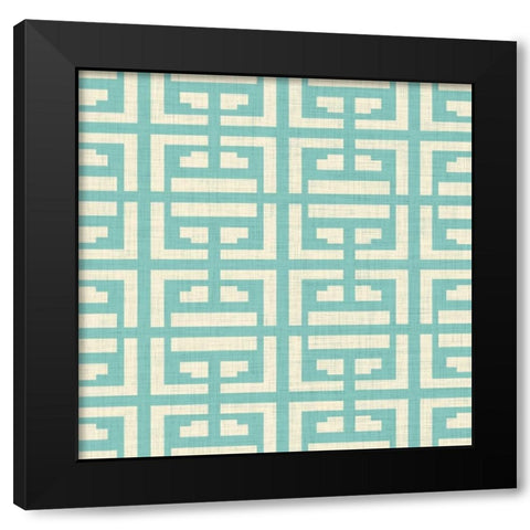 Box Pattern I Black Modern Wood Framed Art Print by SD Graphics Studio
