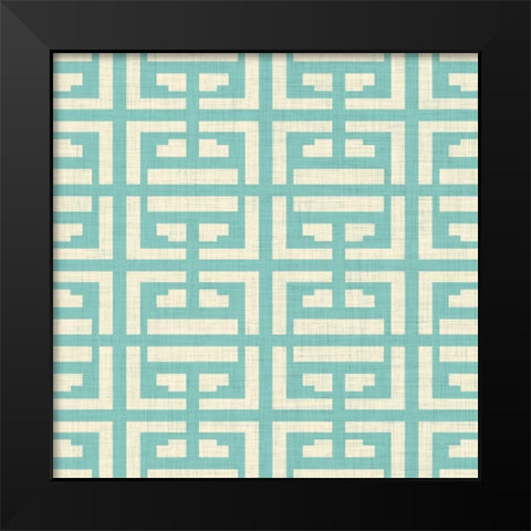 Box Pattern I Black Modern Wood Framed Art Print by SD Graphics Studio