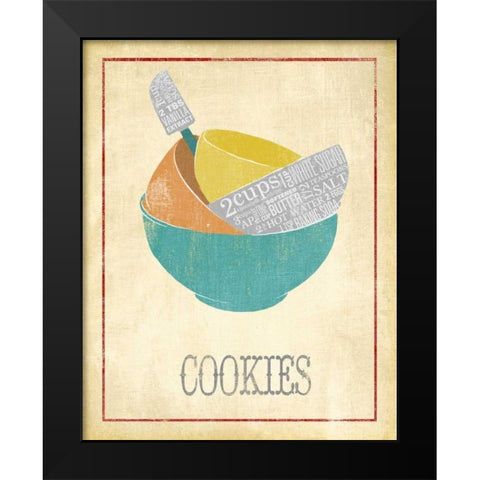 Cookies Black Modern Wood Framed Art Print by Studio, Sd Graphics