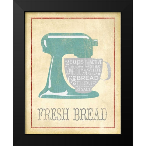 Fresh Bread Black Modern Wood Framed Art Print by Studio, Sd Graphics
