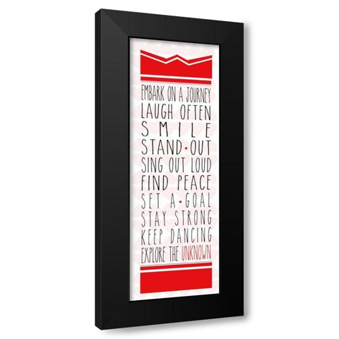 Embark Black Modern Wood Framed Art Print with Double Matting by SD Graphics Studio