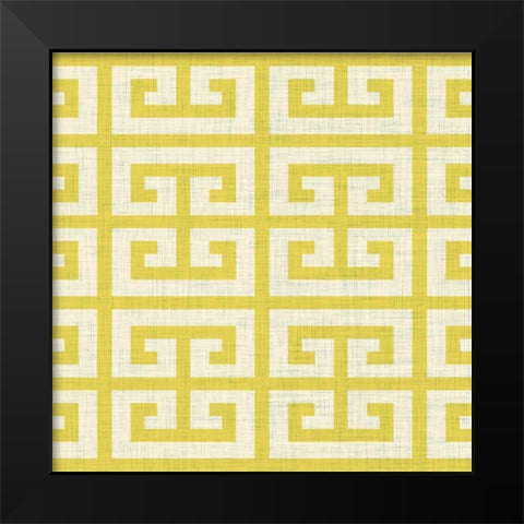Box Pattern II Black Modern Wood Framed Art Print by SD Graphics Studio