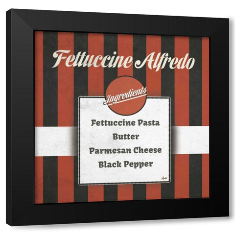 Italian Recipe I Black Modern Wood Framed Art Print by Metz, Andi