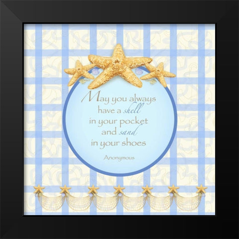 Starfish II Black Modern Wood Framed Art Print by Metz, Andi