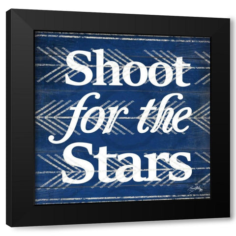 Shoot for the Stars Black Modern Wood Framed Art Print by Medley, Elizabeth