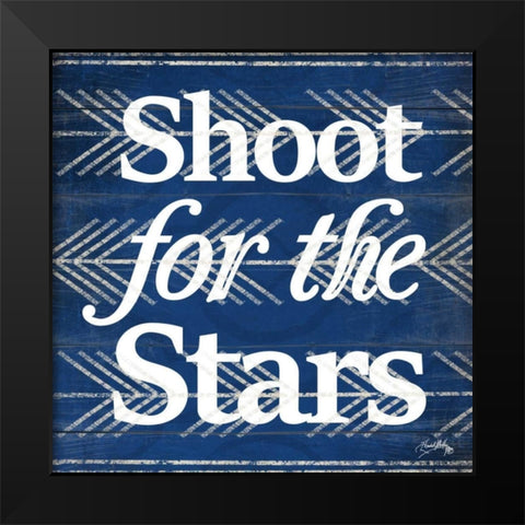 Shoot for the Stars Black Modern Wood Framed Art Print by Medley, Elizabeth