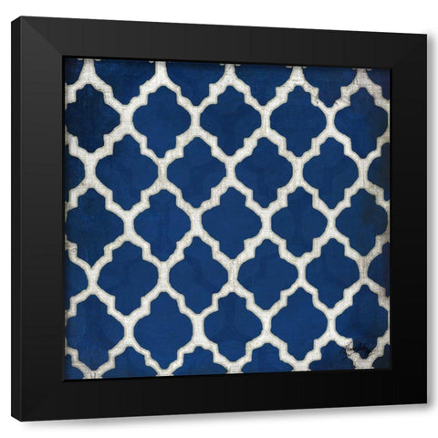 Indigo Modele III Black Modern Wood Framed Art Print with Double Matting by Medley, Elizabeth