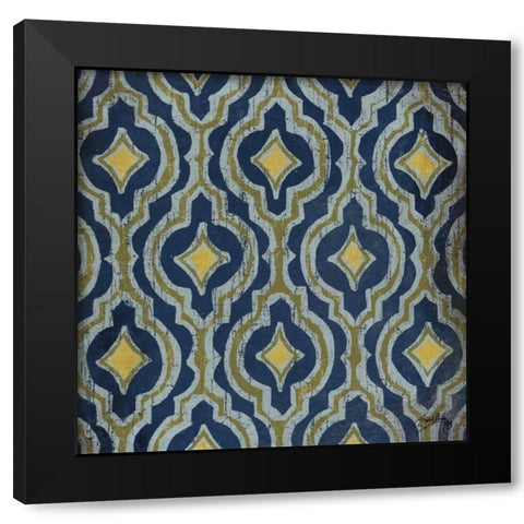 Olive and Indigo Modele II Black Modern Wood Framed Art Print with Double Matting by Medley, Elizabeth