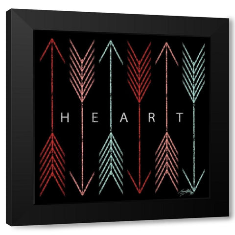 Cupids Arrows II Black Modern Wood Framed Art Print with Double Matting by Medley, Elizabeth