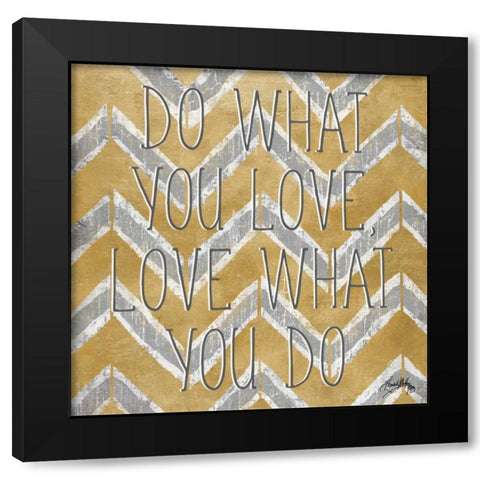 Love and Smile Modele I Black Modern Wood Framed Art Print with Double Matting by Medley, Elizabeth