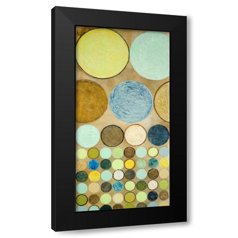 Spring Dots I Black Modern Wood Framed Art Print by Marcon, Michael
