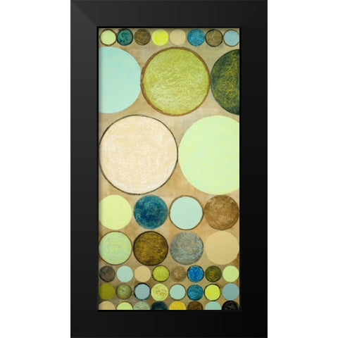 Spring Dots II Black Modern Wood Framed Art Print by Marcon, Michael