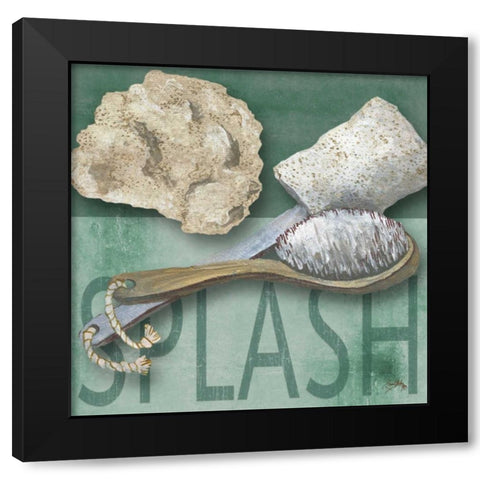 Splash Black Modern Wood Framed Art Print by Medley, Elizabeth