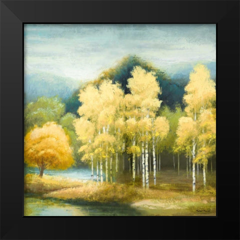 Birchwood Black Modern Wood Framed Art Print by Marcon, Michael