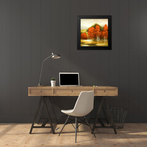 Autumn Birchwood I Black Modern Wood Framed Art Print by Marcon, Michael