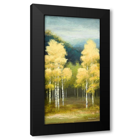 Birchwood II Black Modern Wood Framed Art Print by Marcon, Michael
