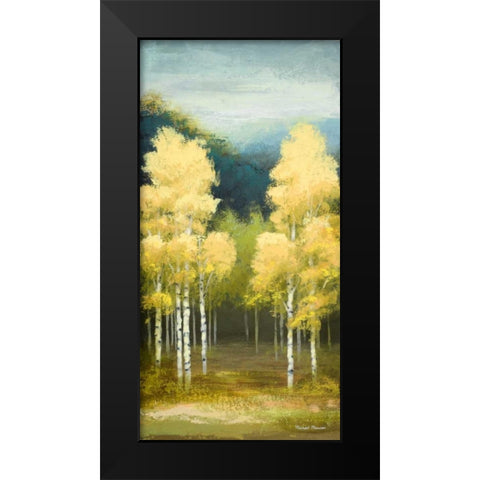 Birchwood II Black Modern Wood Framed Art Print by Marcon, Michael