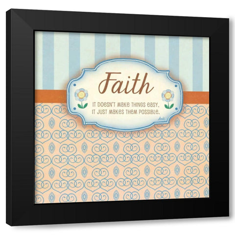 Faith Black Modern Wood Framed Art Print by Metz, Andi