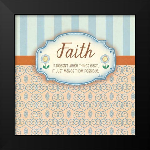 Faith Black Modern Wood Framed Art Print by Metz, Andi