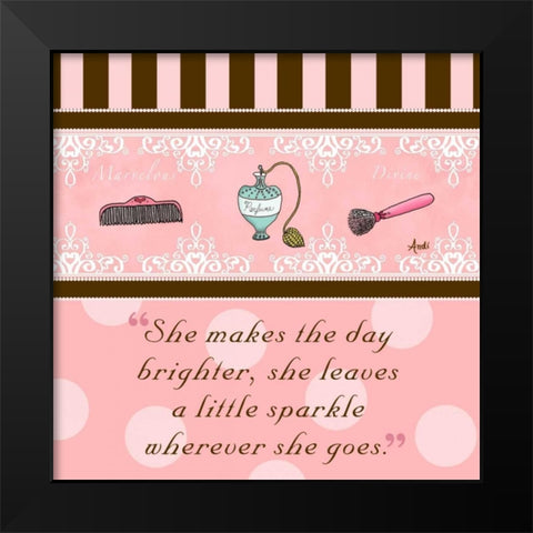 Classy and Fabulous I Black Modern Wood Framed Art Print by Metz, Andi