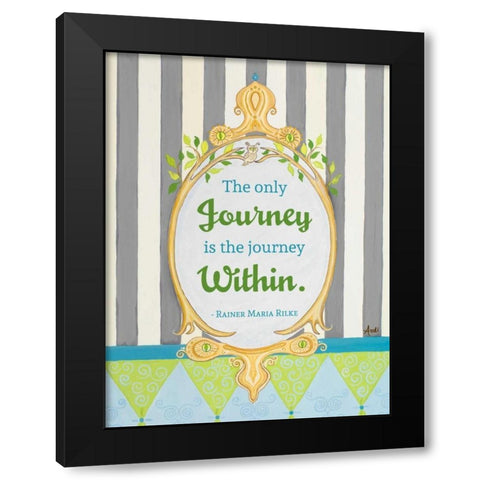 Journey Within Black Modern Wood Framed Art Print with Double Matting by Metz, Andi