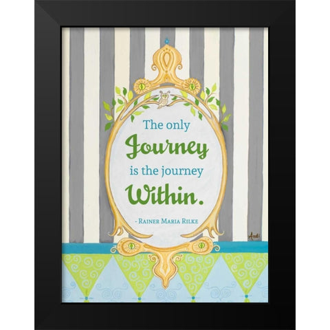 Journey Within Black Modern Wood Framed Art Print by Metz, Andi
