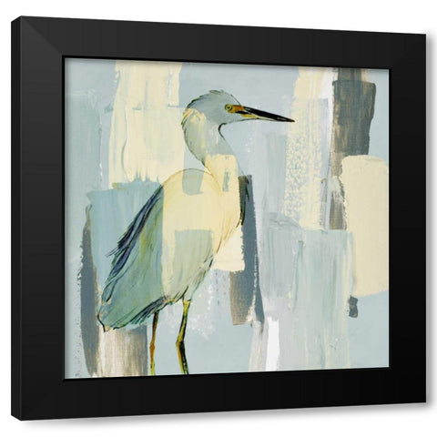 Sorrowing Egret Black Modern Wood Framed Art Print with Double Matting by Loreth, Lanie