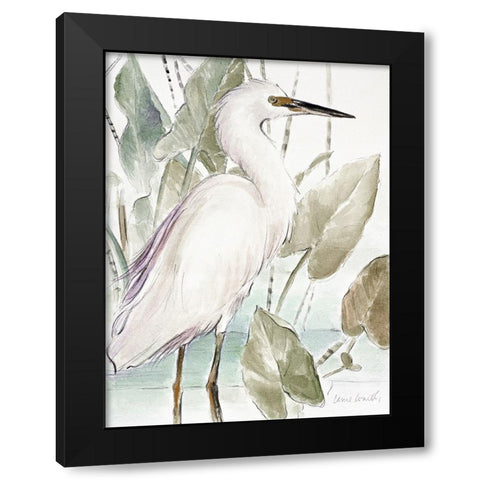 Neutral Egret Black Modern Wood Framed Art Print by Loreth, Lanie