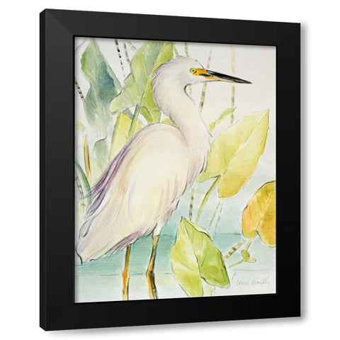 Snowy Egret Black Modern Wood Framed Art Print by Loreth, Lanie