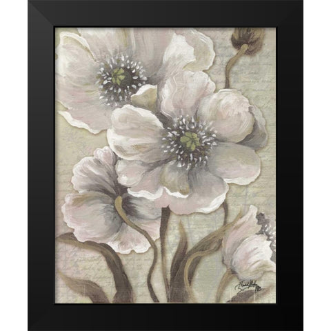 Scripted Beauty I Black Modern Wood Framed Art Print by Medley, Elizabeth