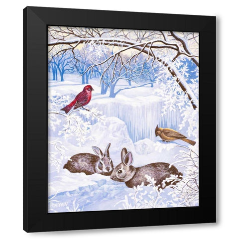 Nature in Winter I Black Modern Wood Framed Art Print by Rhyan, Vivien