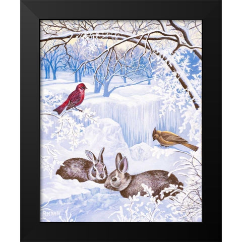 Nature in Winter I Black Modern Wood Framed Art Print by Rhyan, Vivien