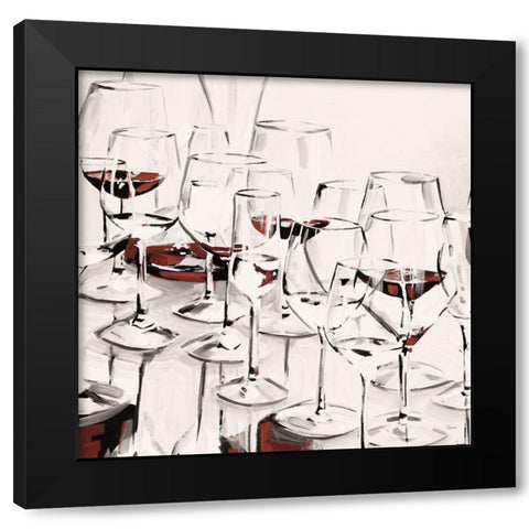 Glasses Half Full I Black Modern Wood Framed Art Print with Double Matting by French-Roussia, Heather A.