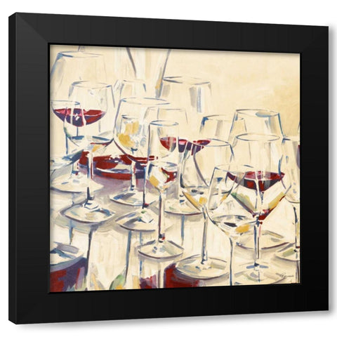 A Warm Toast I Black Modern Wood Framed Art Print with Double Matting by French-Roussia, Heather A.