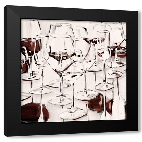 Glasses Half Full II Black Modern Wood Framed Art Print with Double Matting by French-Roussia, Heather A.
