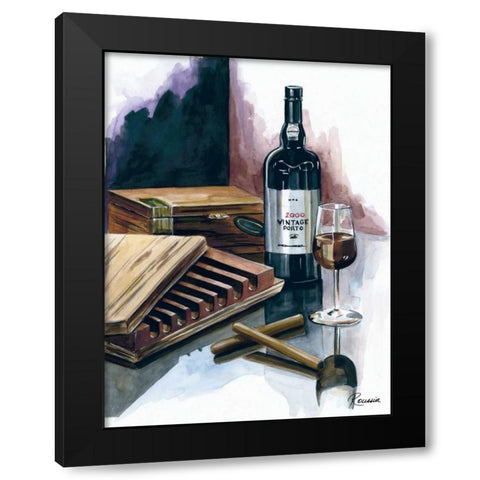 Cigar Press Black Modern Wood Framed Art Print by French-Roussia, Heather A.