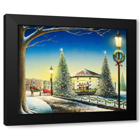 Tis the Season Black Modern Wood Framed Art Print with Double Matting by Nawrocke, Bruce