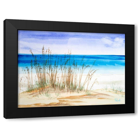 July II Black Modern Wood Framed Art Print by Urban Pearl Collection, Llc